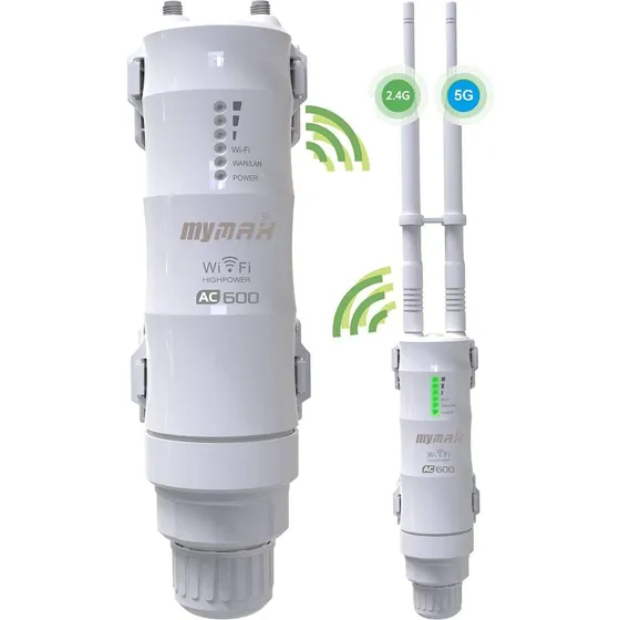 Extensor Wifi Para Exterior Ac600 Largo Alcance Puerto 2