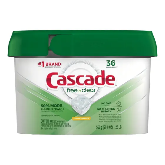 Cascade Lavavajillas Free & Clean Lemond 36 Action Pacs