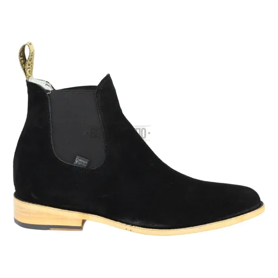 Botin Chelsea Hombre Caballero Piel Gamuza Suela Vaqueta