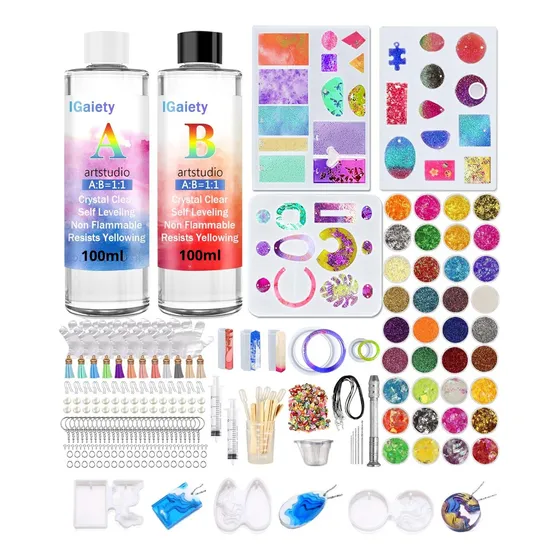 Kit Molde Silicona Resina Joyería Aretes Dijes Collares