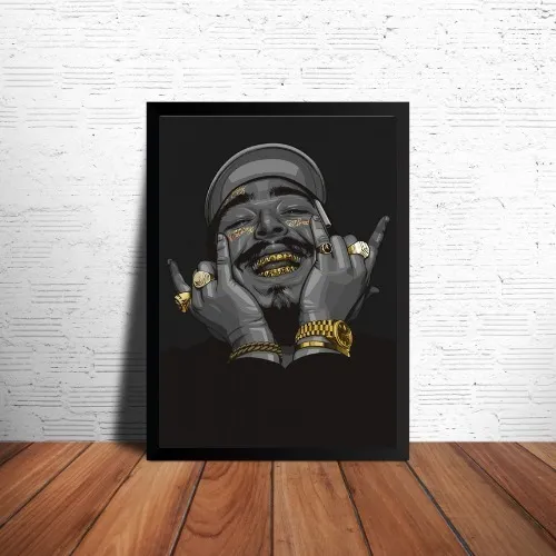Poster Moldurado Post Malone Congratulations Rapper Quadro