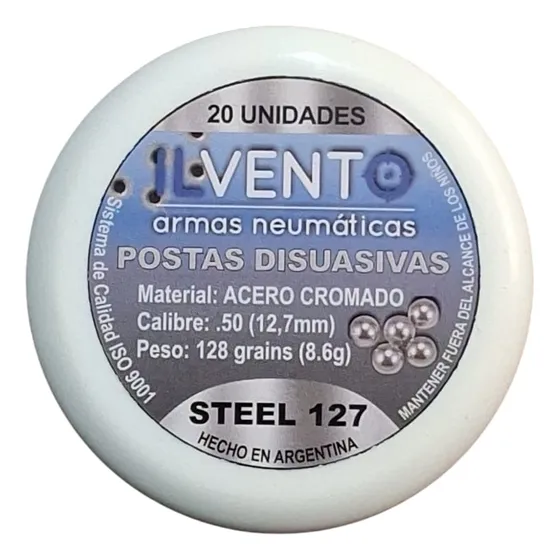  Postas Acero  Calibre .50 12.7 Mm Ilvento Disuasiva X 20