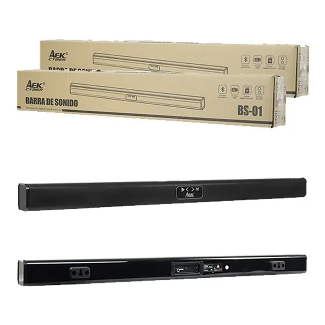 2 Bocinas Barra De Sonido Bluetooth Entrada Sd Y Usb Color Negro