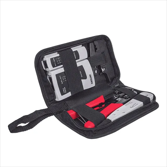 Kit De Herramienta Para Red 4pzs Ponchadora Probador Intelli