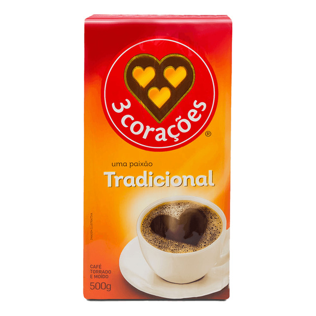 Café Torrado E Moído Tradicional A Vácuo 500g 3 Corações Café Torrado E Moído Tradicional A Vácuo 500g 3 Corações