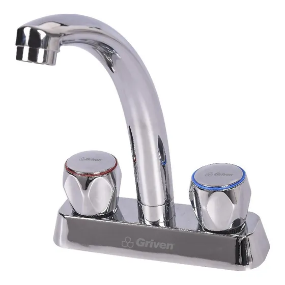 Grifo Para Lavamanos Doble Pomo Agua Fria Caliente Baño Lujo