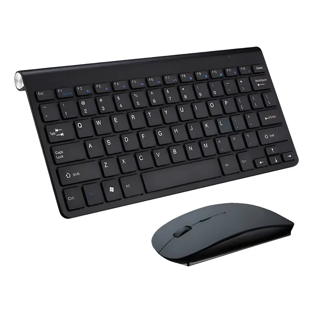 Kit Teclado Mouse Inalámbrico Mini Slim Pc Laptop Tablet