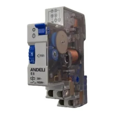 Relé Temporizador Bornera E8 Ac 220v 10a 7 Min Ip20 Andeli