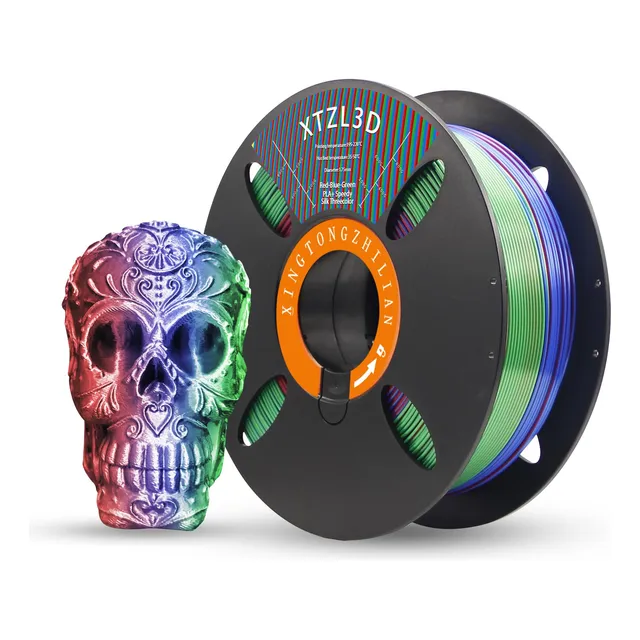 Filamento De Impresión 3d Pla Seda 1,75 Mm Multicolor 1kg