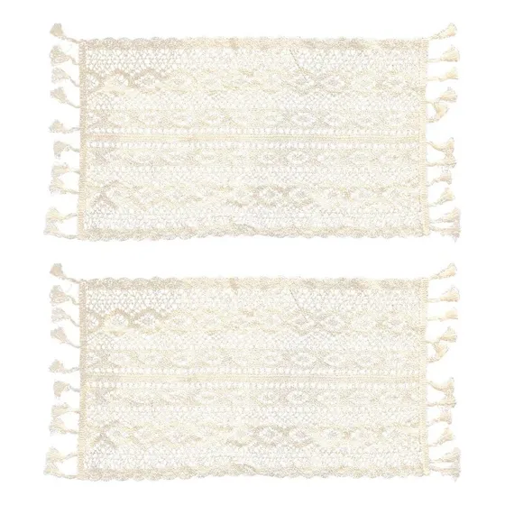 Amosfun Mantel De Macramé Estilo Occidental Mantel Individua