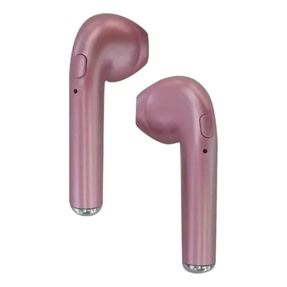 Fone de ouvido in-ear sem fio i7S TWS rosa