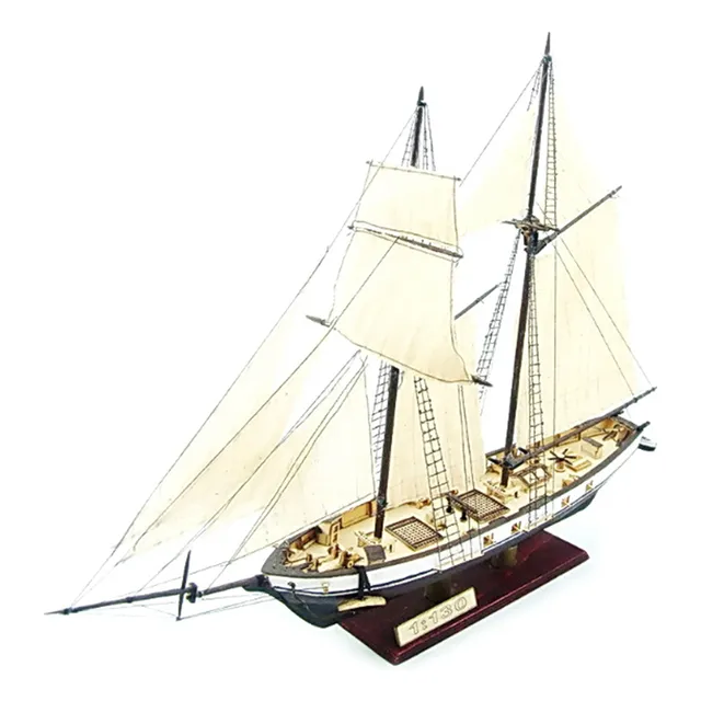 Un Modelo De Ensamblaje De Velero, Modelo De Barco Antiguo O