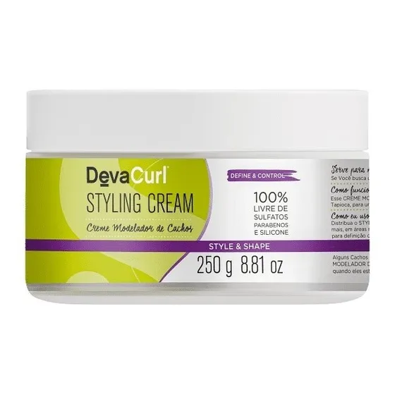 Deva Curl Styling Cream Creme Para Cachos 250g