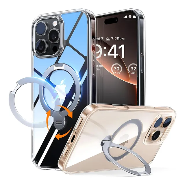 Funda Para iPhone 15 16 Pro Max Con Soporte Magnetico 360