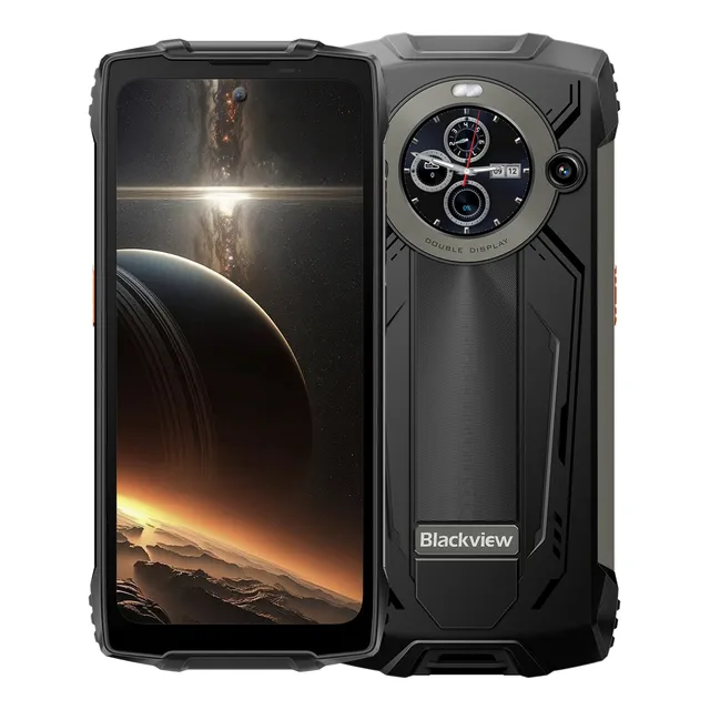 Teléfono resistente negro Blackview Bv8200 de 12 GB y 256 GB