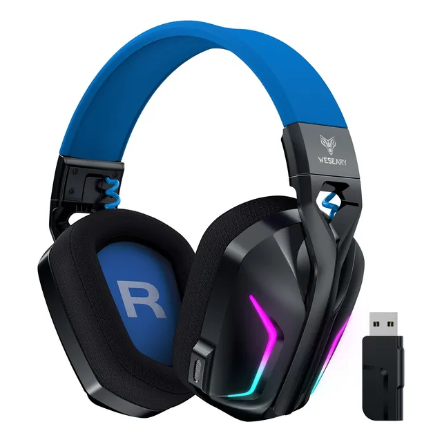 Auriculares Para Juegos Fachixy Wg-1 Azul Noise Cancelling