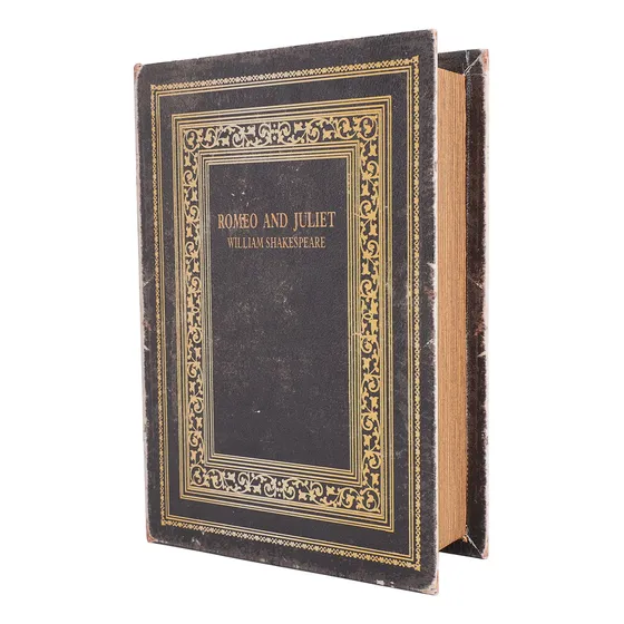 Libro Falso Decorativo De Madera Y Cuero Con Forma Vintage E