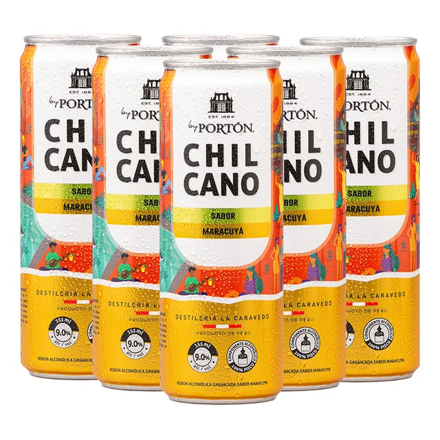 Pack X 6 Rtd By Portón Chilcano Maracuyá De 355ml