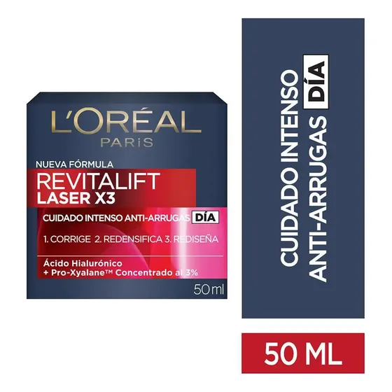Crema Facial Antiarrugas L'Oréal Revitalift Laser X3 50ml para todo tipo de piel