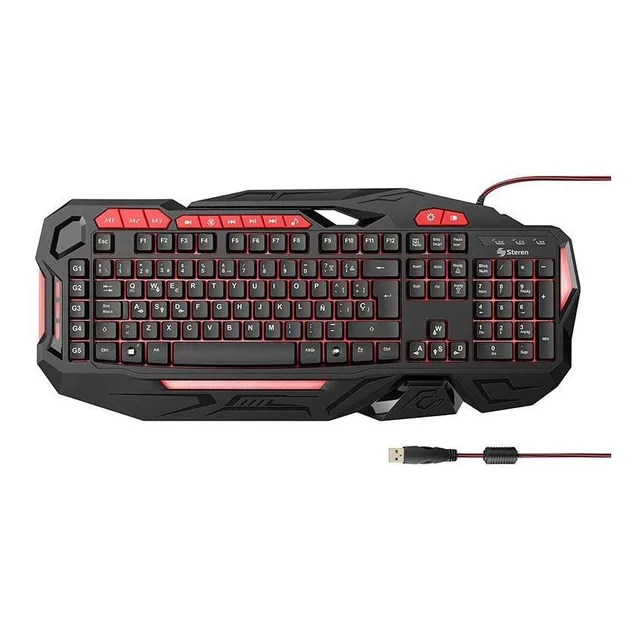 Teclado Xtreme Usb Para Gamers | Com-6490 Color del teclado Negro Idioma Español Latinoamérica