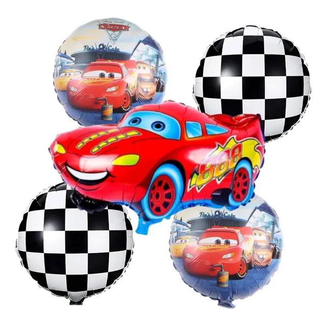 Bouquet 5 Globos Cars Rayo Macquen Globos 3d+4 Met 45cm