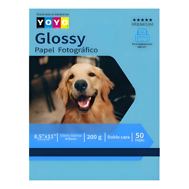 1000 Hojas Papel Foto Glossy Doble Cara Carta 230gr Yoyo Blancoo