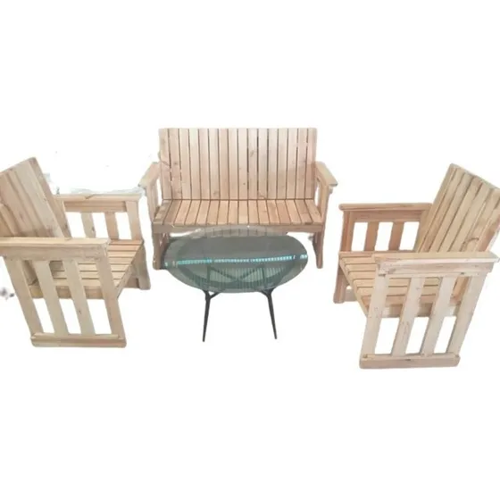 Juego De Recibo De Madera De Pino 