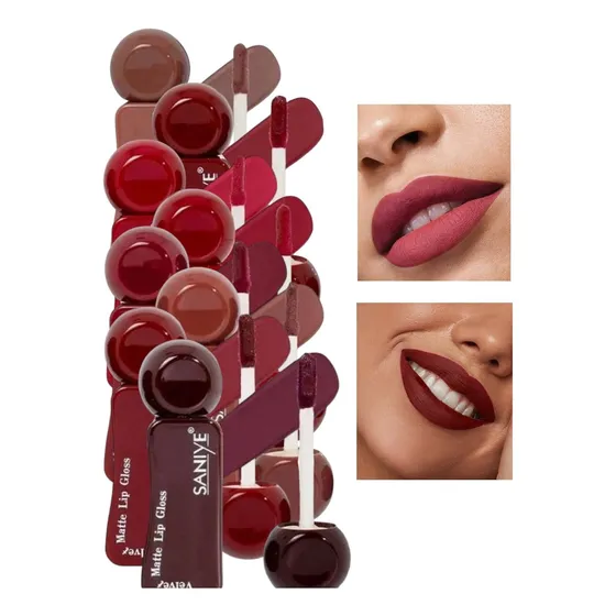 Set 8 Labiales Líquidos Efecto Matte Intensa Pigmentación