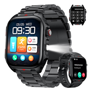 Smartwatch Hombre Reloj Inteligente Bluetooth Llamada Negro Smartwatch Hombre Reloj Inteligente Bluetooth Llamada Negro