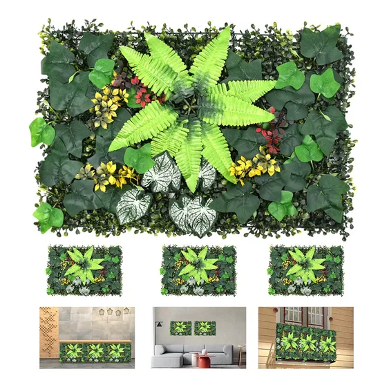 Muro Verde Follaje Artificial 60cmx40 Cm 4pzas (greenwall)