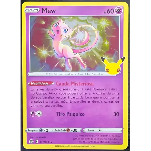 Trading Card Pokemon Ancient Mew Promos | MercadoLivre