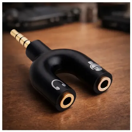 Adaptador P2 P3 Y Splitter Plug 1 P3 Macho 2 P2 Femea Para Fone Microfone Notebook Reforçado (p2 Combo) Revestimento Ouro Gamer Headset Audio - Yuso