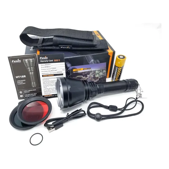 Linterna De Mano Led Fenix Ht18r 2800 Lumens Linterna Negro