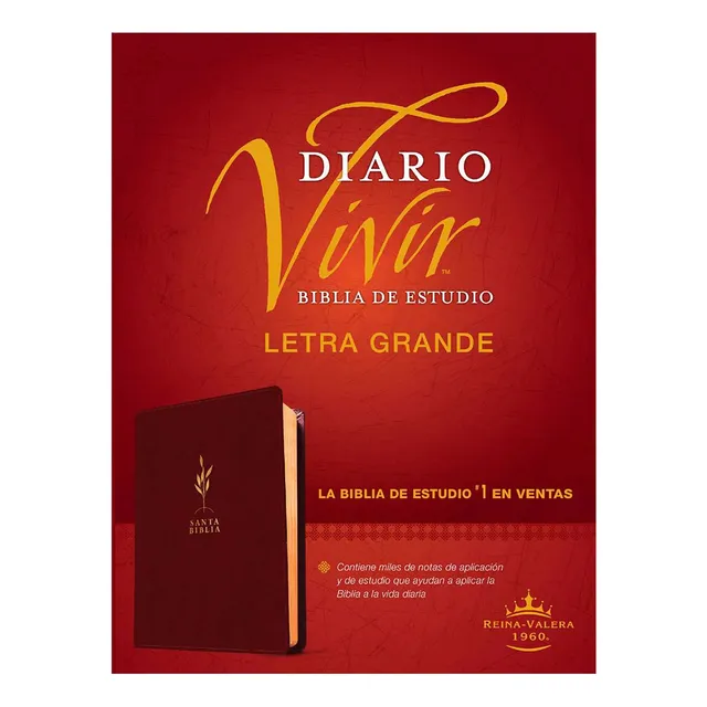 Biblia De Estudio Diario Vivir Letra Grande Rvr 1960 Espiga