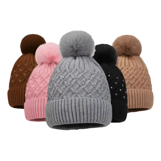Kit 2 Touca Pérola Para Inverno Feminina Estilosa Com Forro