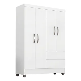 Guarda Roupa Solteiro Bruna 4 Portas Branco Ff Guarda Roupa Solteiro Bruna 4 Portas Branco Ff