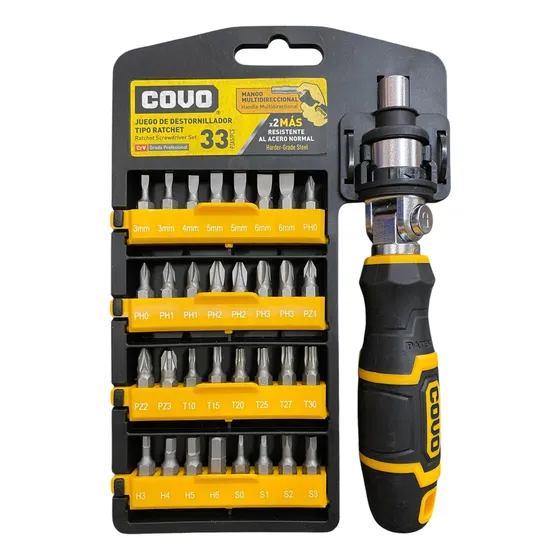 Destornillador 33 En 1 Tipo Ratchet Covo Cod: 1545000