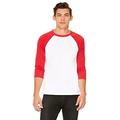 Bella Tela Mens 3 / 4 Manga De Goma De Béisbol Tee Xhtio