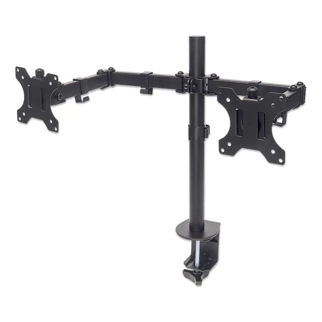 Soporte Universal Manhattan P/2 Monitores De 13 A 32 /v /vc Color Negro