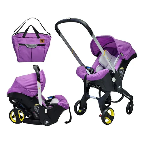 Star Kids Carriola Polux Convertible 4 En 1 Con Pañalera Color Dream Purple