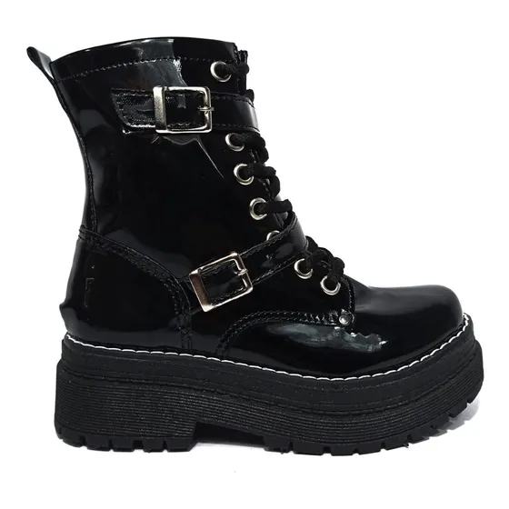 Botitas Borcegos De Nena Zapatos Niña Botas Acordonados Bajo
