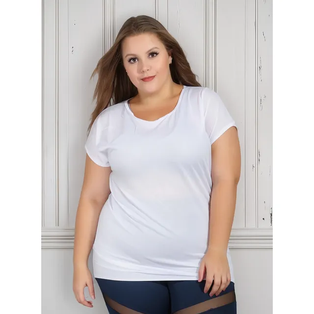 Blusa Plus Size Comprida Seca Rápido Feminina Revenda