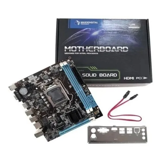 Placa Mãe Lga 1155 H61 Ddr3 16gb Hdmi I3 I5 I7 2ª 3ª Geração Cor Cinza