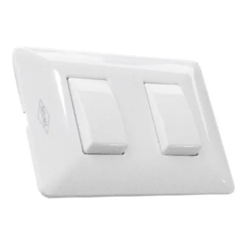 Interruptor Doble Marca Induma Color Blanco