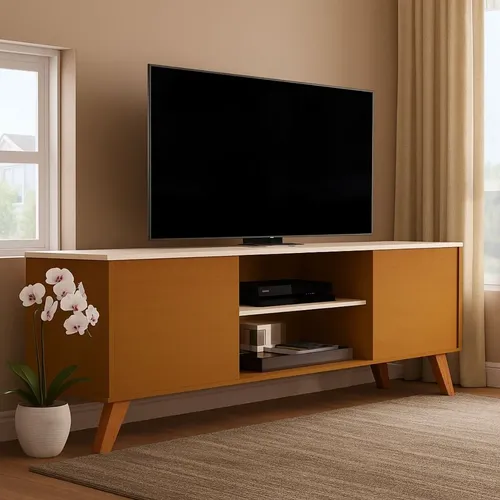 Home Permóbili Master Mdf - Nature/off White | MercadoLivre