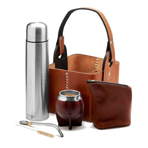 Balibetov Kit Completo Yerba Mate  Bolsa Matera Hecha Mano