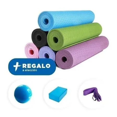 Mat De Yoga Tpe 10 Mm Reciclable Ecologico + Regalo