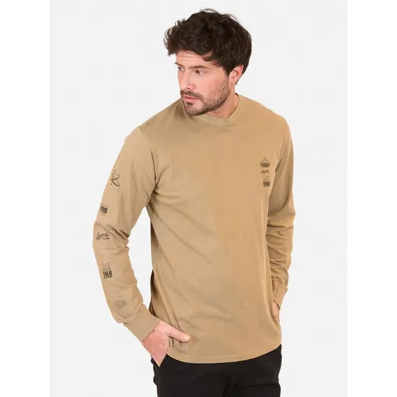 Polera Ml Surf Co Hombre Khaki Maui And Sons