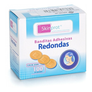 Banditas Adhesivas Redondas 25mm, Curitas Skinprot C/100 Pzs Banditas Adhesivas Redondas 25mm, Curitas Skinprot C/100 Pzs