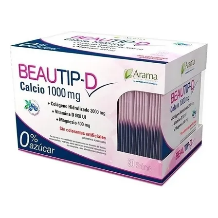 Beautip-d Calcio+Colágeno+Vitamina D+ Magnesio (30 Sobres) .